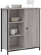 vidaXL - Dressoir - 70x30x80 - cm - bewerkt - hout - grijs - sonoma