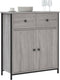 vidaXL - Dressoir - 70x30x80 - cm - bewerkt - hout - grijs - sonoma