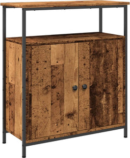 vidaXL - Dressoir - 70x30x80 - cm - bewerkt - hout - oud - houtkleurig