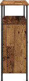 vidaXL - Dressoir - 70x30x80 - cm - bewerkt - hout - oud - houtkleurig