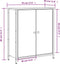 vidaXL - Dressoir - 70x30x80 - cm - bewerkt - hout - sonoma - eikenkleurig