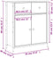 vidaXL - Dressoir - 70x30x80 - cm - bewerkt - hout - sonoma - eikenkleurig