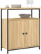 vidaXL - Dressoir - 70x30x80 - cm - bewerkt - hout - sonoma - eikenkleurig
