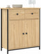 vidaXL - Dressoir - 70x30x80 - cm - bewerkt - hout - sonoma - eikenkleurig