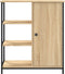 vidaXL - Dressoir - 70x30x80 - cm - bewerkt - hout - sonoma - eikenkleurig