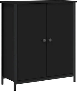 vidaXL - Dressoir - 70x30x80 - cm - bewerkt - hout - zwart