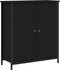 vidaXL - Dressoir - 70x30x80 - cm - bewerkt - hout - zwart