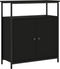 vidaXL - Dressoir - 70x30x80 - cm - bewerkt - hout - zwart