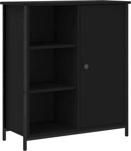 vidaXL - Dressoir - 70x30x80 - cm - bewerkt - hout - zwart
