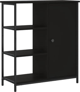 vidaXL - Dressoir - 70x30x80 - cm - bewerkt - hout - zwart