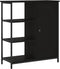 vidaXL - Dressoir - 70x30x80 - cm - bewerkt - hout - zwart