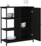 vidaXL - Dressoir - 70x30x80 - cm - bewerkt - hout - zwart
