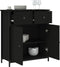 vidaXL - Dressoir - 70x30x80 - cm - bewerkt - hout - zwart