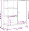 vidaXL - Dressoir - 70x30x80 - cm - bewerkt - hout - zwart