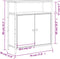 vidaXL - Dressoir - 70x30x80 - cm - bewerkt - hout - zwart