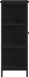 vidaXL - Dressoir - 70x30x80 - cm - bewerkt - hout - zwart