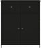 vidaXL - Dressoir - 70x30x80 - cm - bewerkt - hout - zwart