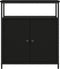 vidaXL - Dressoir - 70x30x80 - cm - bewerkt - hout - zwart