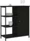 vidaXL - Dressoir - 70x30x80 - cm - bewerkt - hout - zwart