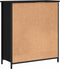 vidaXL - Dressoir - 70x30x80 - cm - bewerkt - hout - zwart
