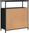 vidaXL - Dressoir - 70x30x80 - cm - bewerkt - hout - zwart