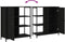 vidaXL - Dressoir - 70x30x80 - cm - bewerkt - hout - zwart