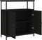 vidaXL - Dressoir - 70x30x80 - cm - bewerkt - hout - zwart