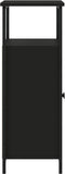 vidaXL - Dressoir - 70x30x80 - cm - bewerkt - hout - zwart