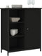vidaXL - Dressoir - 70x30x80 - cm - bewerkt - hout - zwart