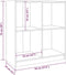 vidaXL - Dressoir - 70x33x76 - cm - massief - grenenhout - grijs