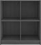 vidaXL - Dressoir - 70x33x76 - cm - massief - grenenhout - grijs