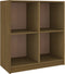 vidaXL - Dressoir - 70x33x76 - cm - massief - grenenhout - honingbruin
