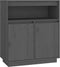 vidaXL - Dressoir - 70x34x80 - cm - massief - grenenhout - grijs