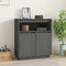 vidaXL - Dressoir - 70x34x80 - cm - massief - grenenhout - grijs