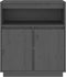 vidaXL - Dressoir - 70x34x80 - cm - massief - grenenhout - grijs