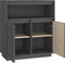 vidaXL - Dressoir - 70x34x80 - cm - massief - grenenhout - grijs