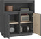 vidaXL - Dressoir - 70x34x80 - cm - massief - grenenhout - grijs