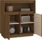 vidaXL - Dressoir - 70x34x80 - cm - massief - grenenhout - honingbruin