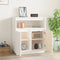 vidaXL - Dressoir - 70x34x80 - cm - massief - grenenhout - wit