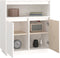 vidaXL - Dressoir - 70x34x80 - cm - massief - grenenhout - wit