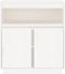 vidaXL - Dressoir - 70x34x80 - cm - massief - grenenhout - wit