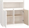 vidaXL - Dressoir - 70x34x80 - cm - massief - grenenhout - wit
