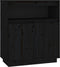 vidaXL - Dressoir - 70x34x80 - cm - massief - grenenhout - zwart