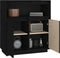 vidaXL - Dressoir - 70x34x80 - cm - massief - grenenhout - zwart