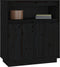 vidaXL - Dressoir - 70x34x80 - cm - massief - grenenhout - zwart