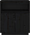 vidaXL - Dressoir - 70x34x80 - cm - massief - grenenhout - zwart