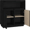 vidaXL - Dressoir - 70x34x80 - cm - massief - grenenhout - zwart