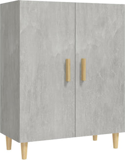 vidaXL - Dressoir - 70x34x90 - cm - bewerkt - hout - betongrijs