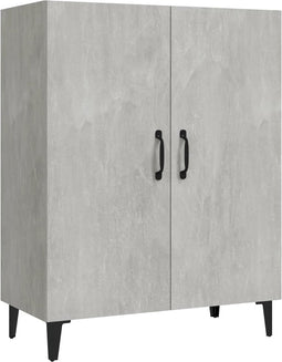 vidaXL - Dressoir - 70x34x90 - cm - bewerkt - hout - betongrijs