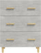 vidaXL - Dressoir - 70x34x90 - cm - bewerkt - hout - betongrijs